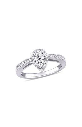 Delmar Diamond Teardrop Engagement Ring - 0.33ctw in Silver at Nordstrom Rack, Size 6