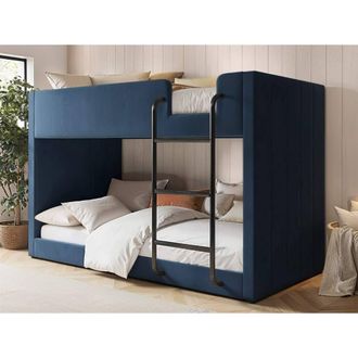 Flair Eden Fabric Bunk Bed in Blue | Size: Single