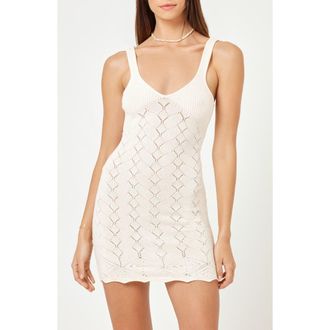 L*Space Saffron Cover-Up Sweater Dress in Tapioca at Nordstrom, Size Small