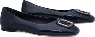 Tory Burch Georgia Square Toe Ballet Flat in Perfect Navy at Nordstrom, Size 10.5