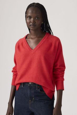 Levi's C&aacute;rdigan Supersoft con cuello de pico - Mujer - XS - Rojo / True Red