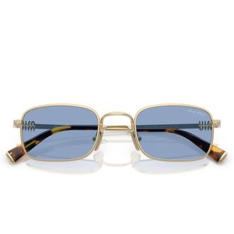 Miu Miu Sunglasses, unisex, Yellow, Size: 52 MM Rectangular Sunglasses