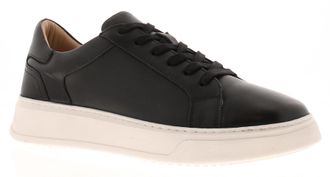 Hush Puppies Camille Leren Zwarte Sneakers Voor Dames
