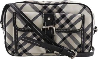 Burberry Pre-owned Cross Body Bags, female, White, Size: ONE SIZE Pre-owned Canvas shoulder-bags