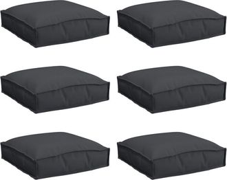 vidaXL Coj&iacute;n De Pal&eacute; Para Asiento 6 Pcs Negro 40 X 40 X 8 Cm Vidaxl