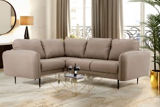 HOME AFFAIRE Ecksofa »Skidi L-Form« mit losen Rückenkissen und Keder oben auf der Armlehne