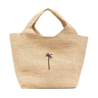 Maneb&igrave; Tote Bags, female, Beige, Size: ONE SIZE Natural Brown Shopper Bag Ss25