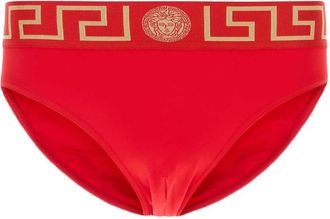 Versace Rode stretch nylon zwembroek - Heren - Strandmode - Rood - 2XL - Nylon - Badmode