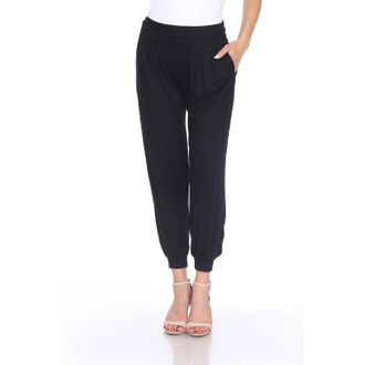 White Mark Womens Harem Pants In Black