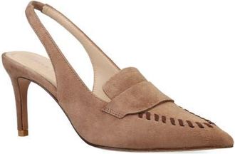 Pelle Moda Lucea Pointed Toe Slingback Pump in Taupe at Nordstrom, Size 8.5