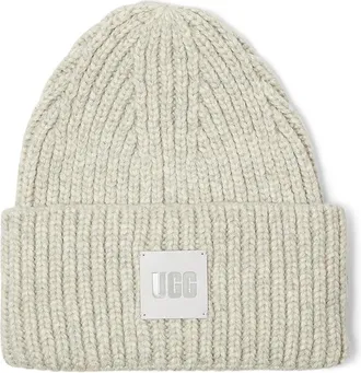 UGG Chunky Rib Beanie Beanies Light Grey, Acrylic/Nylon/Wool