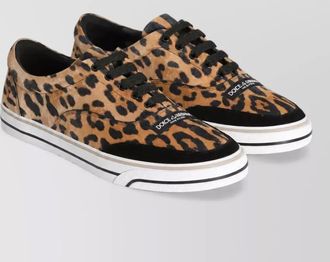Dolce & Gabbana leopard-print calfskin low-top sneakers