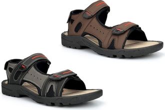 Generic Mens Touch Fastening Shoes Size 6 Boys Sandals Size 10 Touch Fastening Shoes Mens Summer Sandal Summer Sandal Sizes 6-12 Brown/Black 10 UK
