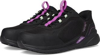 Skechers Carbix - Yunia Carbon Nano Comp Toe Womens Walking Shoes Black : 9 M, Synthetic/Textile