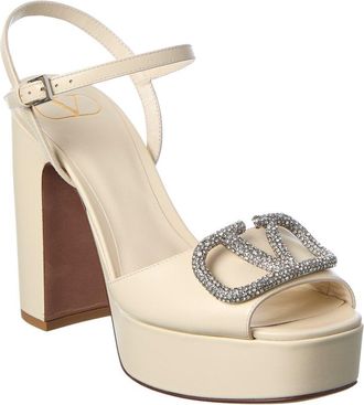 Valentino Vlogo Signature 114 Leather Sandal