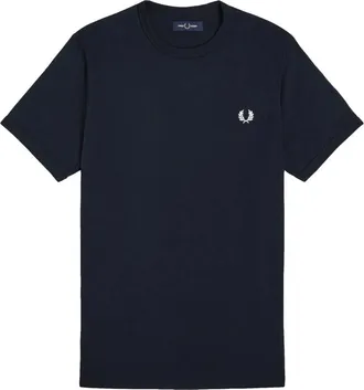 Fred Perry Ringer T-Shirt - Heren - T-shirts - Blauw - XS - Tops