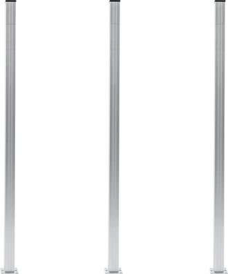 vidaXL Postes De Valla 3 Unidades Aluminio 185 Cm Vidaxl