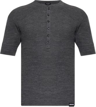 Dsquared2 Heren, Tops, Grijs, Maat: M Wol