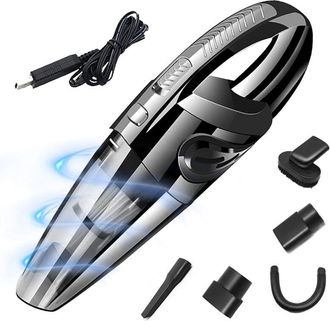 OEM Aspiradora De Mano Inal&aacute;mbrica Para Coche, Port&aacute;til, De Alta Potencia, Para Uso En Seco Y H&uacute;medo, Ligera, Recargable Por Usb, Con Bolsa De 0,45 L, Par