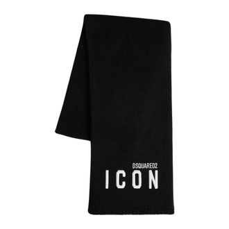 Dsquared2 Winter Scarves, male, Black, Size: ONE SIZE Knit Scarf
