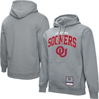 Mitchell & Ness Mens Mitchell & Ness Heather Gray Oklahoma Sooners Classic Arch Pullover Hoodie at Nordstrom, Size Xxx-Large