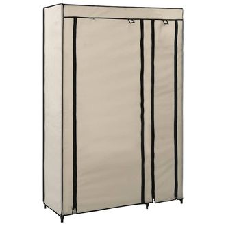 vidaXL Armario Plegable De Tela Color Crema 110x45x175 Cm Vidaxl