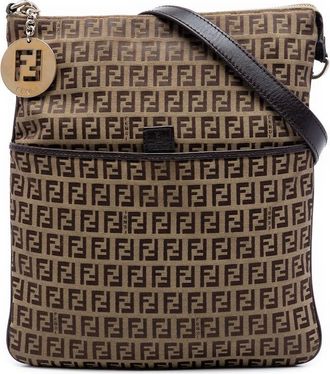 Fendi Pre-owned Fendi Zucchino Canvas Crossbody Unisex 21ZXX268INETVNE3