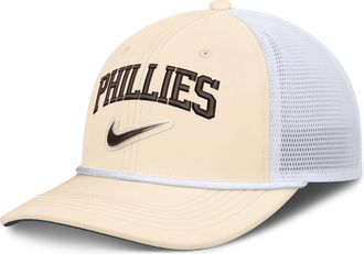 Nike Philadelphia Phillies Rise Nike Mens Dri-FIT MLB Trucker Adjustable Hat in White | NB640HNAPP-USE