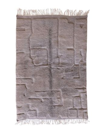 AFK Living Alfombra bereber marroqu&iacute; taupe pura lana 167 x 250 cm