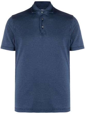 Fedeli plain polo shirt - Blue