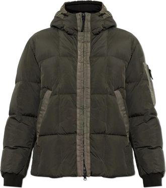 Stone Island Piumino con cappuccio - - Jackets - Uomo - Grigio - 2XL