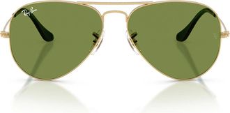 Ray-Ban Sunglasses Rb3025 001/4 E Aviator Gold Arista/Green Unisex