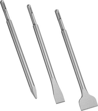 OEM Juego De Cinceles De 3 Piezas Para Hormig&oacute;n Y Mamposter&iacute;a - Apto Para Martillos Perforadores Sds Plus