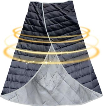 Generic Electric Bike Windproof Skirt - Winter Waterproof & Fleece-Lined Leg Apron | Thickened Cold-Proof Leg Warmers For Scooters & Cycling | 85x115cm Oxford