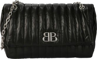 Balenciaga Monaco Medium Quilted Leather Chain Bag