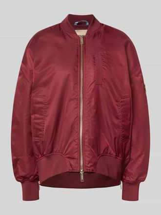 Mos Mosh Relaxed Fit Bomberjacke mit Stehkragen Modell Ruby in Bordeaux, Gr&ouml;&szlig;e XL