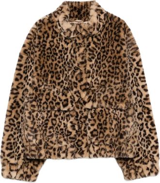 BA&SH Giacca con stampa leopardata - Marrone