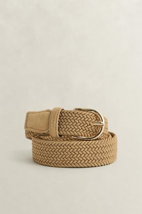 GANT Women Braided Elastic Belt (100/40) WARM BEIGE
