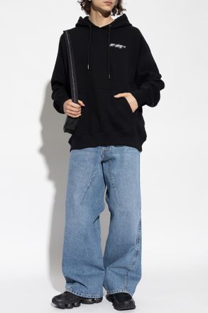 Off-white Sweatshirt With Logo, Mens, Black