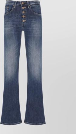 Dondup wide leg cotton jeans with five pockets