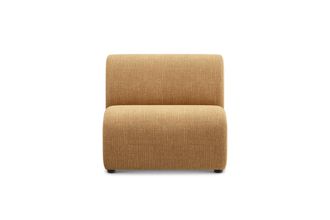 Castlery Auburn Armless Sofa Customized, (Washed Chenille) Caramel, Machine Washable, Modular for Sofas, Brown, Castlery