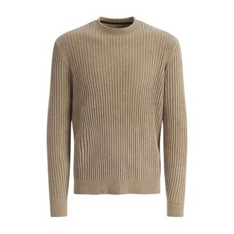 Roberto Ricci Design Velvet Rave Round Knit - Heren - Truien - Beige - Maat: XL Velours