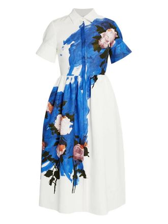 Erdem Blousejurk met bloemenprint - Wit