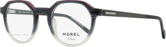 MOREL Mens Oga Kalmar Eyeglasses 10219O NG06 Matte Gray/Red 49mm