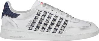 Dsquared2 Lage Sneakers met Veters - Heren - Sneakers - Wit - 43 EU - Leer - Schoenen