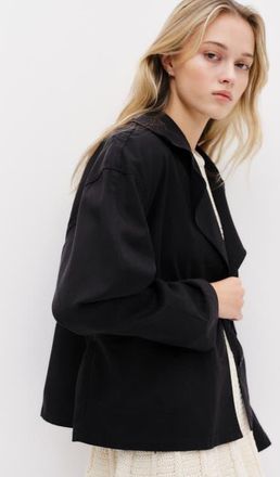 H&M Twill Jacket in Charcoal Gray at Nordstrom, Size Xx-Large