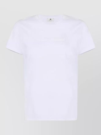 Elisabetta Franchi crew neck top embossed nylon silk blend