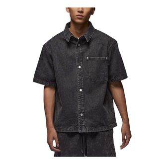 Nike Jordan Air Jordan Denim Shirt Asia Sizing Washed Black FZ2132-010