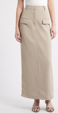 Odd Muse The Ultimate Muse Maxi Trouser Skirt in Taupe at Nordstrom, Size X-Small