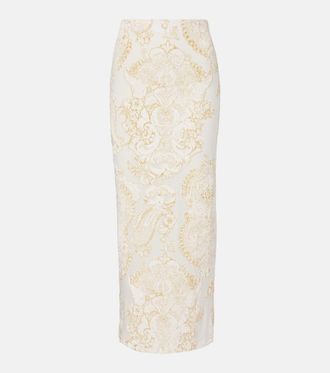 Roberto Cavalli Printed midi skirt